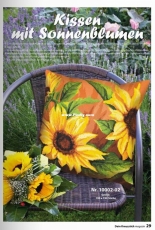 Coricamo 10002-02 Pillow - With Sunflowers From Dein Kreuzstich Magazin 2016-5