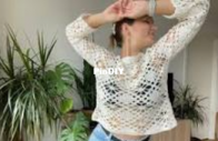 Kristine Bergfelde - Lacy Flower Crochet Top