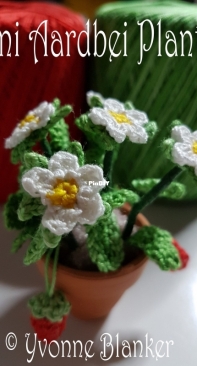 Yvonnes Crochet Art - Yvonne Blanker - Mini Strawberry Plant - Mini Aardbei Plantje - Dutch