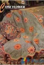Annies Attic Crochet Quilt Afghan Club - Donna Jones - Cone Flower Afghan