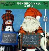 McCalls Flower Pot Santa & Pals