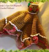 Sandys Cape Cod Originals - Sandy Powers - 689 Gingerbread Lovie Blankie