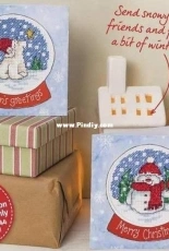 Snowglobe Cards by Margaret Sherry from Cross Stitch Crazy 220