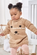 Red Heart - Scarlet Taylor - LM6510 Huggable Puppy Baby Dress - Free