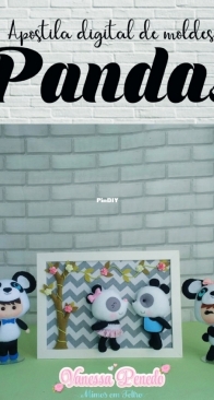 Vanessa Penedo- Mimos em Feltro - Pandas - Portuguese
