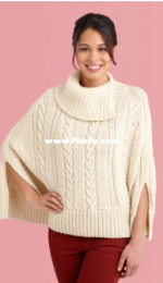 Lion Brand L10690 Galway Poncho- Free
