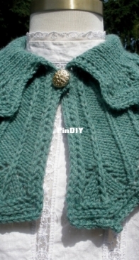 Collared Knitted Capelet by Rebecca Harmon