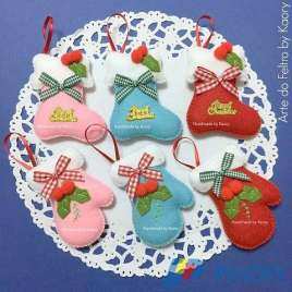 Arte do Feltro by Kaory - Molde de Natal - Christmas Template - Felt Pattern - Portuguese - Free