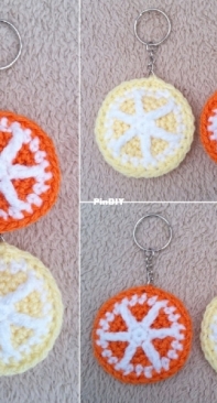 Crochet at Teris - Teri Hamilton - Citrus Slice Keychains - Free
