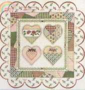 Design Connection CP8-1018 Patchwork Heart Quilt Sampler