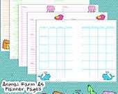 Filofax A5-Animal Farm PLanner Pages
