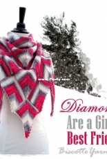 Shawl pattern Diamonds Are a Girls Best Friend by Biscotte yarns (free)