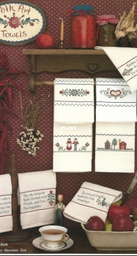 Hutspot House  Leaflet 34 - Folk Art Towels by Harriette Tew