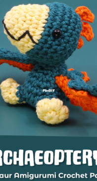 Club Crochet - Sir Purl Grey - Phillip Ha - Archaeopteryx Dinosaur
