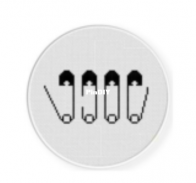 Daily Cross Stitch - Safety Pins
