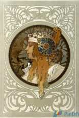 Cross Stitch Collectibles - AM03 - Alphonse Mucha - Byzantine Blond