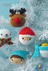 Amy Gaines - Christmas Balls Knit Ornament Set 2014