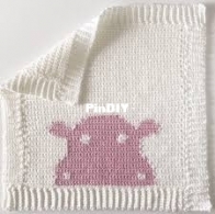 Daisy Farm Crafts - Tiffany Brown - Holly the Hippo Crochet Blanket - Free
