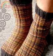 Dennis Rib Socks by Heather Sebastian