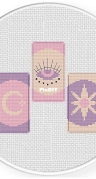 Daily Cross Stitch - Pastel Tarot Cards