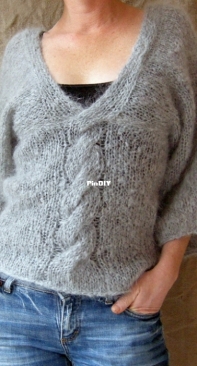 Cabled Pullover by sudandsoda-Free