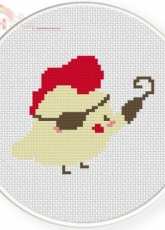 Daily Cross Stitch - Chicken Pirate