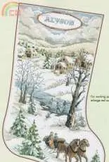 Winter Scene From Leisure Arts 4819 Donna Kooler 2nd Edition Stocking Collection