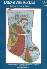 Imaginating 2569 Santas Visit Stocking by Joan Elliott PCS 10