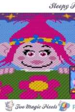 Two Magic Pixels - Sleepy Poppy C2C Crochet Graph Blanket
