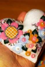 Fleece made Valentine heart