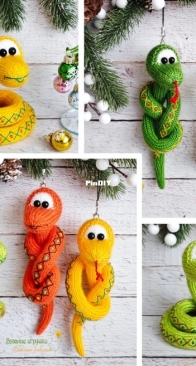 Christmas Snake Toys by Svetlana Zabelina - Russian