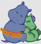 Pinn Stitch -  Happy Family - Mother Hippo (J-7F)