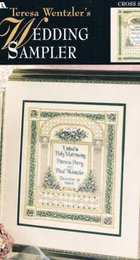 Leisure Arts 104216/Just Cross Stitch Leaflet 2085 Wedding Sampler by Teresa Wentzler XSD