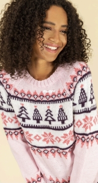 M6118 Fairisle winter sweater by Bergère de France - French, Danish, English - Free