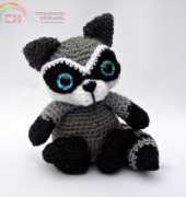 Patchwork Moose - Kate E Hancock - Zebedee the Raccoon