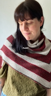 Easy Triangle Shawl by Nadia Crétin-Léchenne-English, French-Free