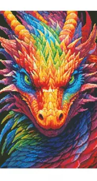 Artecy Cross Stitch - Mini Rainbow Dragon 3 XSD