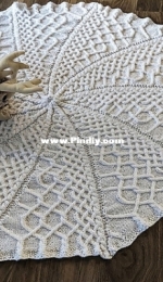 Cable and Swirl Baby Blanket by Grid Mammal Crafts