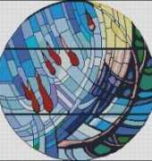 KDA Cross Stitch - Stained Glass circle