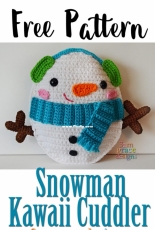 3am Grace Designs - Donna Vasquez Beavers and Michaelene Nelson - Snowman Kawaii Cuddler - Free