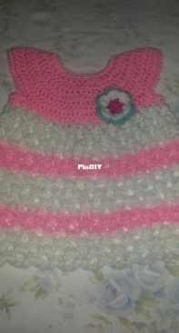 Pink and white dress