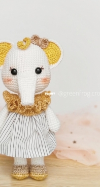 Green Frog Crochet - Thuy Anh - Đặng Thùy Anh - Ellie the Elephant - Russian -Translated