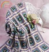 Shadow Box Rose Afghan by Jennifer McClain