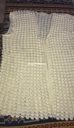 White Vest - Beyaz tomurcuk yelek