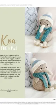 Blue Sparrow Handmade - Bianca Flatman - Koa the Kiwi Bird