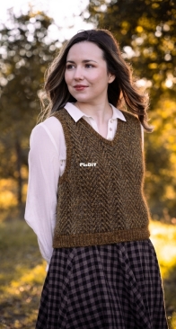 Velvet Moss Vest by Isabella Clark