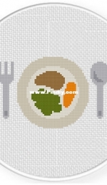 Daily Cross Stitch - Lunch Time