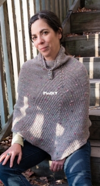 Flowsaic Worsted Poncho by Laura Nelkin-Free