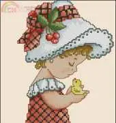 Girl with ducklings