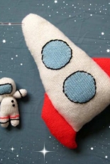 Fluff and Fuzz-Space Rocket and Astronaut by Amanda Berry